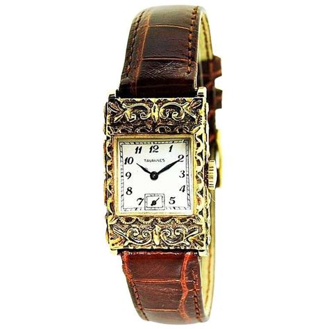 Tiffany & Co. by I.W.C. 18 Karat Gold Art Deco Watch with